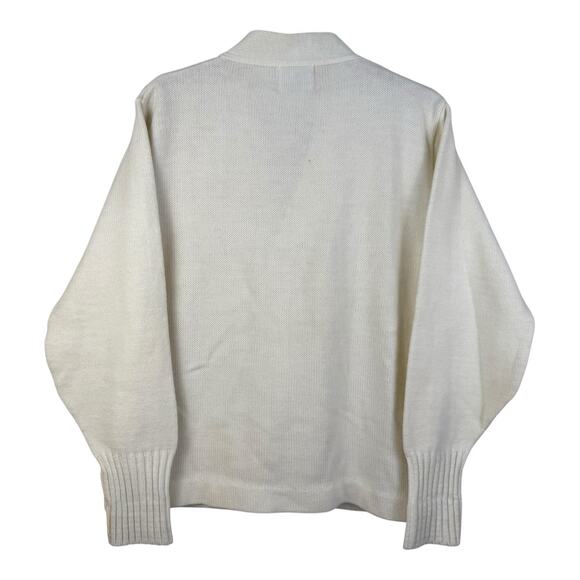 Vintage East-Tenn Medium Orlon Acrylic Knit Award Sweater Cardigan Preppy - Picture 5 of 12